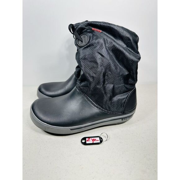 Crocs 14545 Crocband Women's Black Winter Boots - Size 9 - Picture 1 of 6
